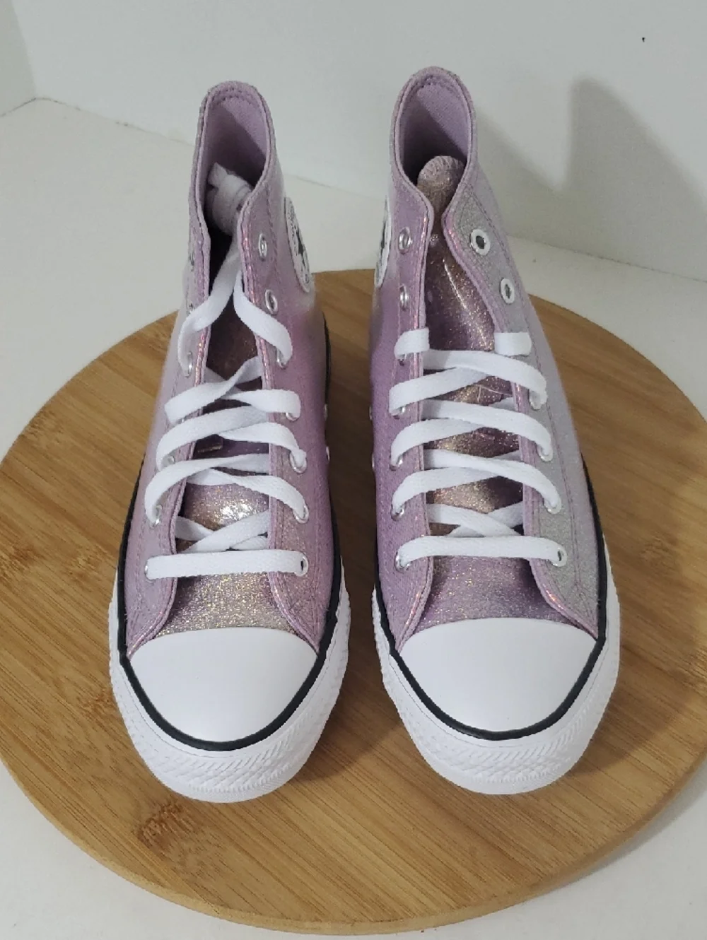Converse CTAS Hi Tops Altitude Lilac Sparkly Size 6 Big Kid NIB